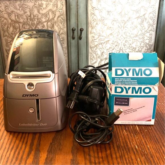 Dymo LabelWriter Duo 93105 Thermal Label Printer AC Adapter With Labels WORKING - Picture 1 of 12